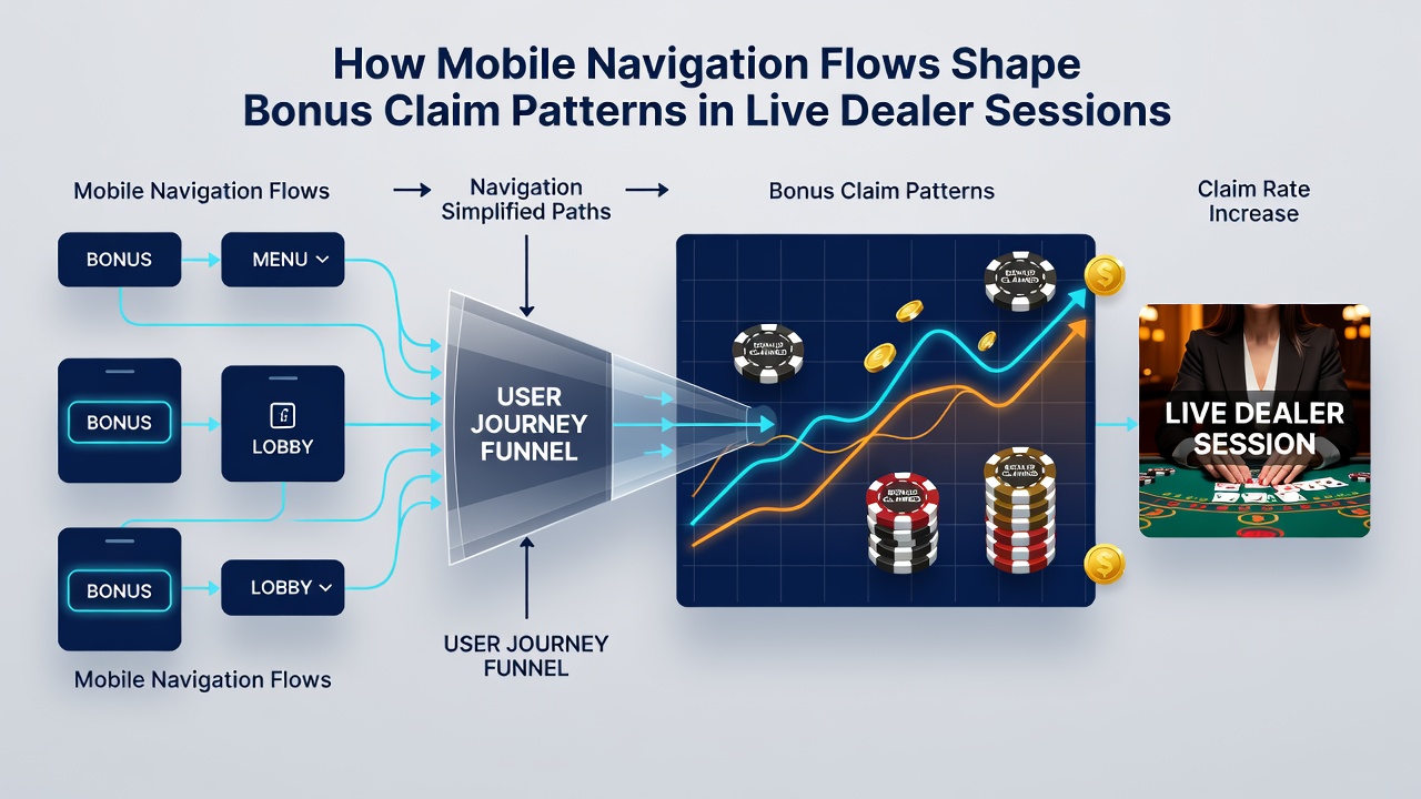 Analyse von Bonus-Claim-Mustern durch mobile Navigation in Live-Casino-Sessions