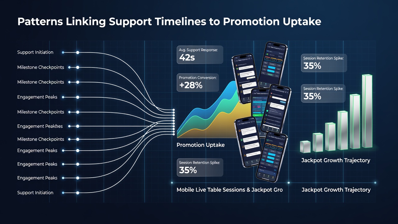 Visualisierung von Promotion-Aufnahme und Jackpot-Wachstum in mobilen Live-Tischumgebungen mit Support-Zeitleisten