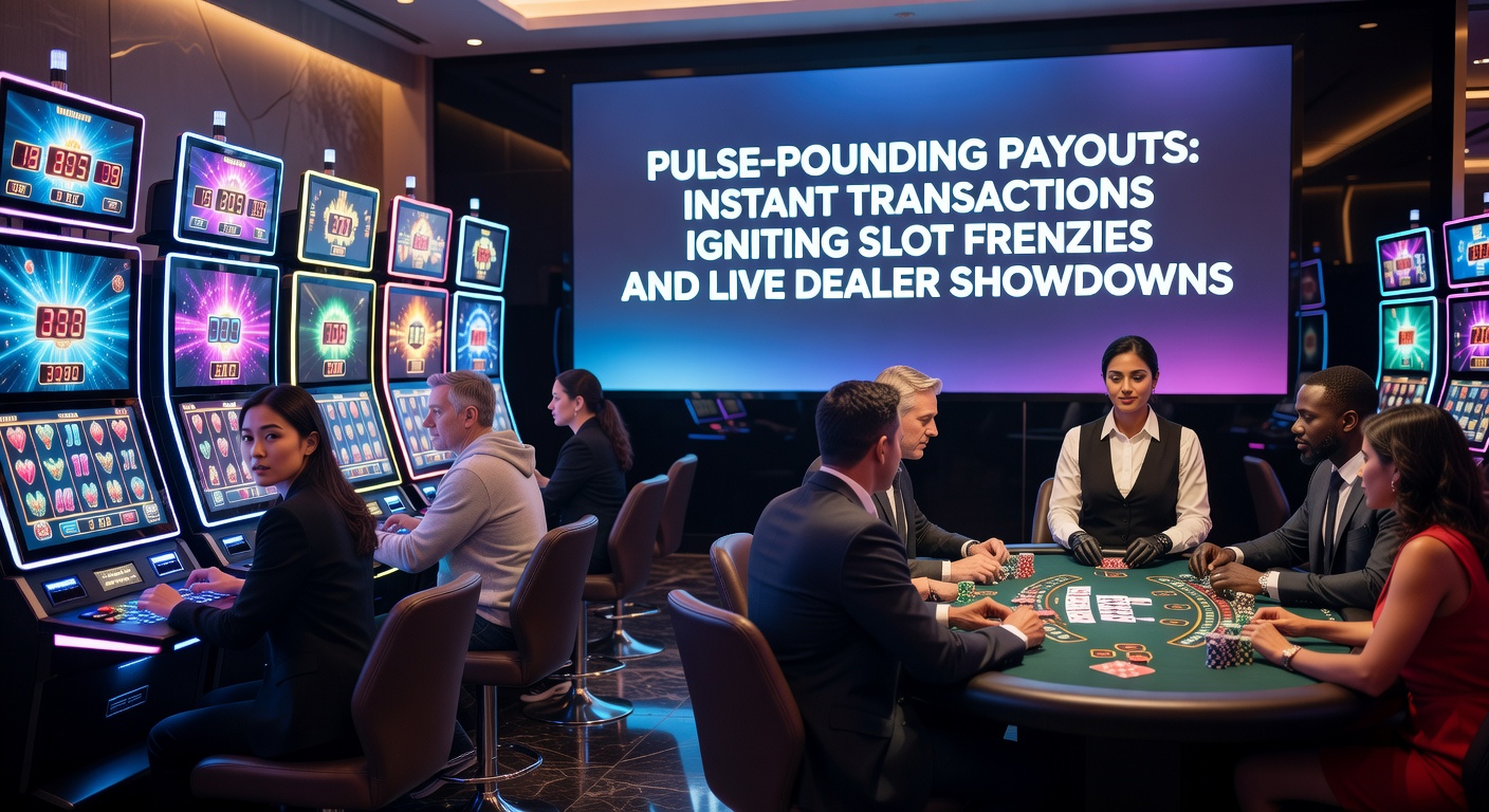 Live-Dealer-Tisch mit Roulette-Rad und digitalen Transaktions-Overlays, die schnelle Auszahlungen illustrieren