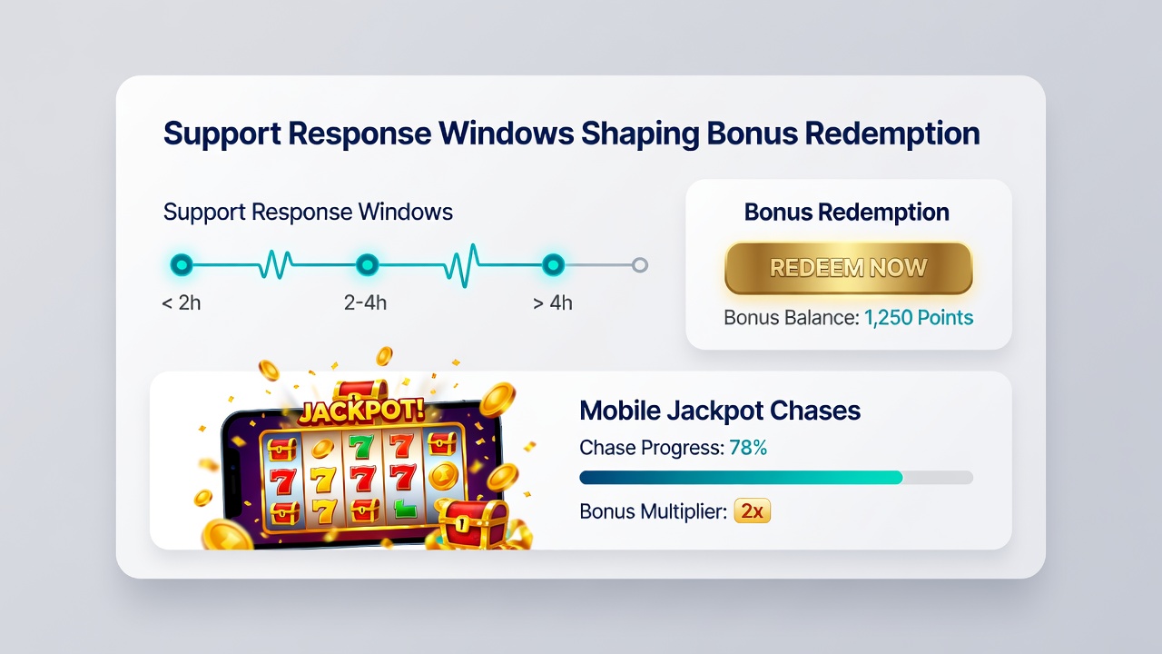 Illustration von Support-Interaktionen bei mobilen Jackpot-Chases