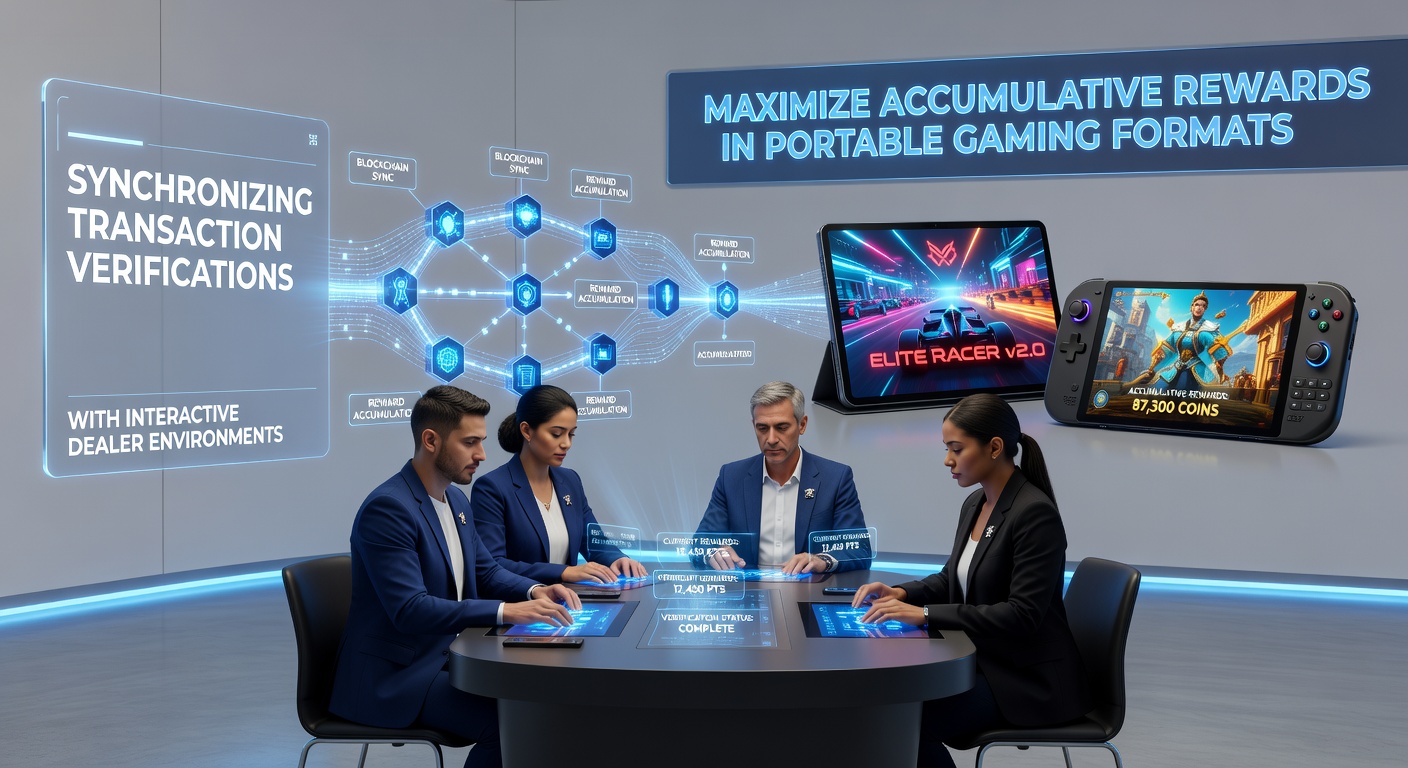 Mobile Gaming Interface mit synchronisierten Transaktionsverifizierungen und Live-Dealer-Interaktionen